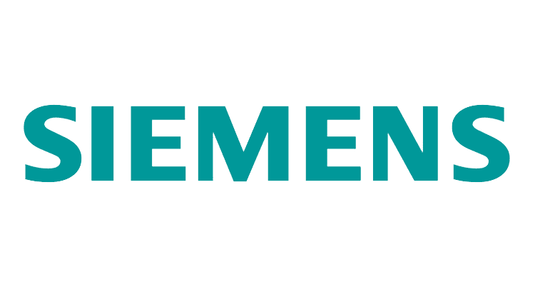 Das Logo von Siemens auf blauem Hintergrund repräsentiert das Engagement des Unternehmens für Innovation in der Heimbranche.