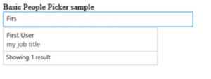Basic People Picker sample