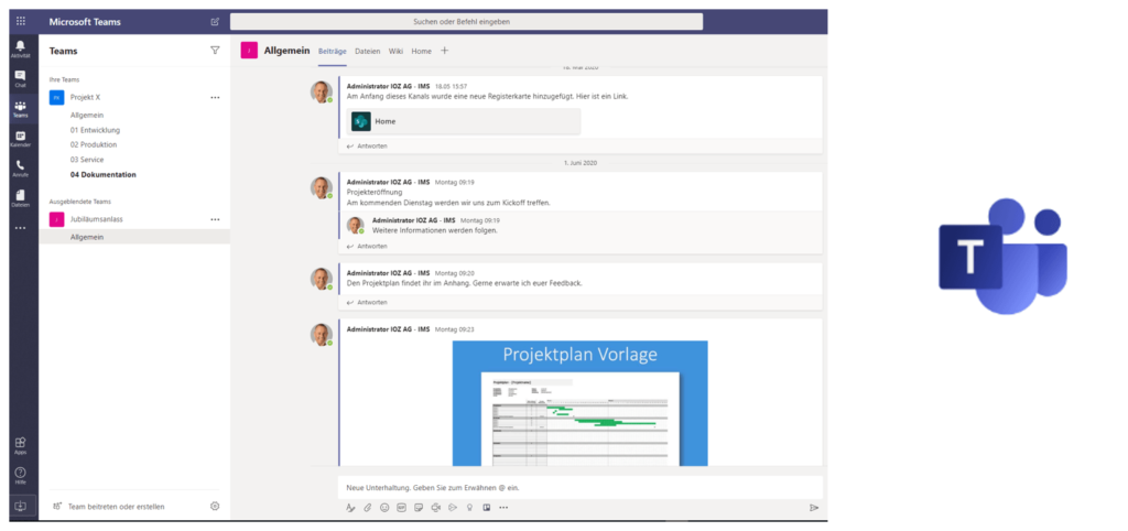 zentrales Cockpit für Zusammenarbeit: Microsoft Teams