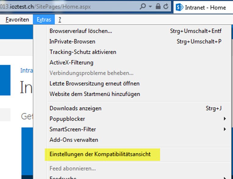 Ein Screenshot des Windows 10-Einstellungsmenüs mit Internet Explorer 11.