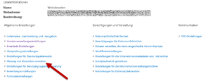 Planung von Elementen verwalten