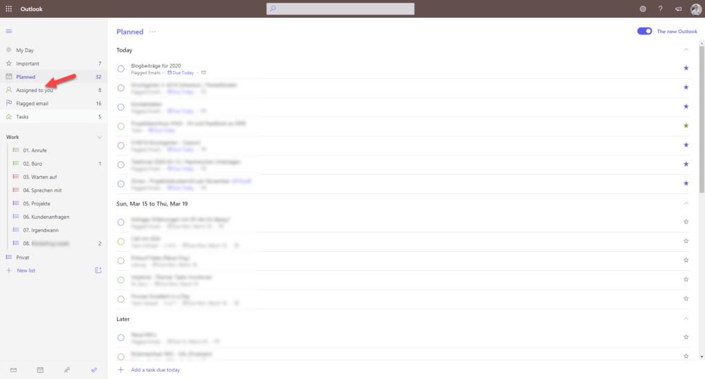 Outlook Tasks (Flagged E-Mails, My Tasks, Planner Tasks) – Alles im Überblick