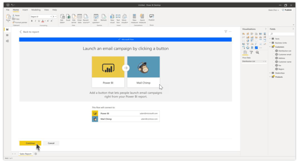 Power Automate Visual in Power BI