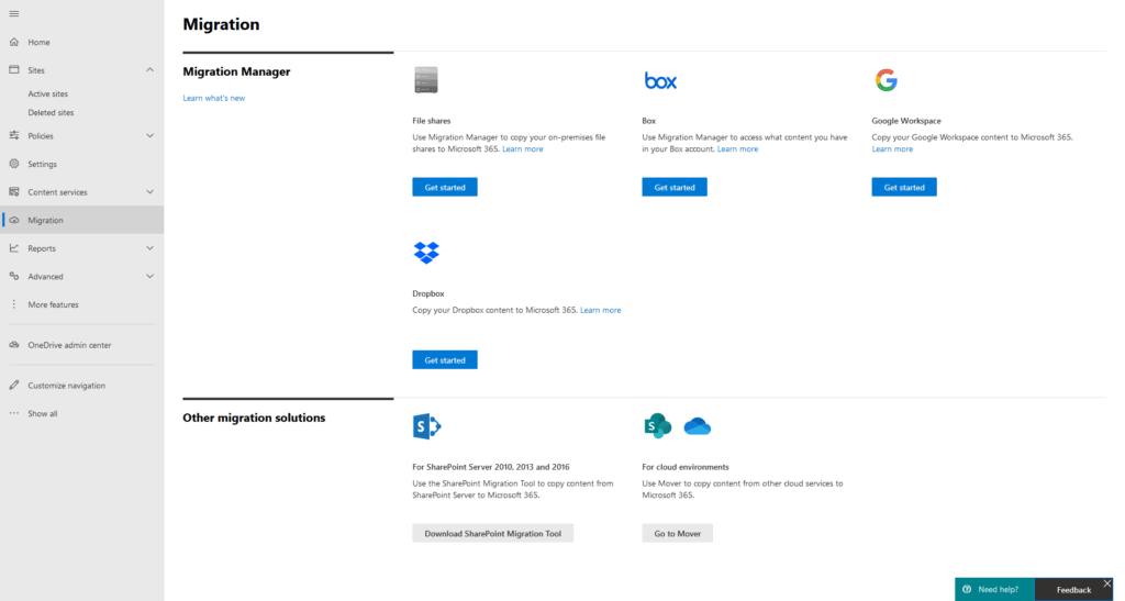 Die SharePoint Migration-Tools von Microsoft: Migration Manager, SharePoint Migration Tool und Mover