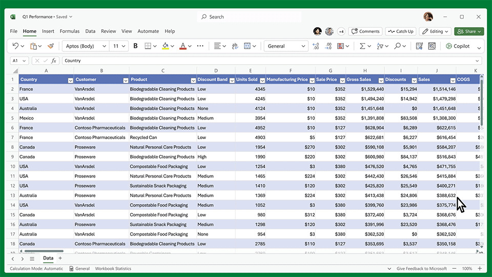 Microsoft 365 Copilot in Excel