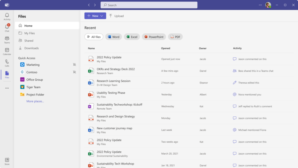 Files App in Microsoft Teams